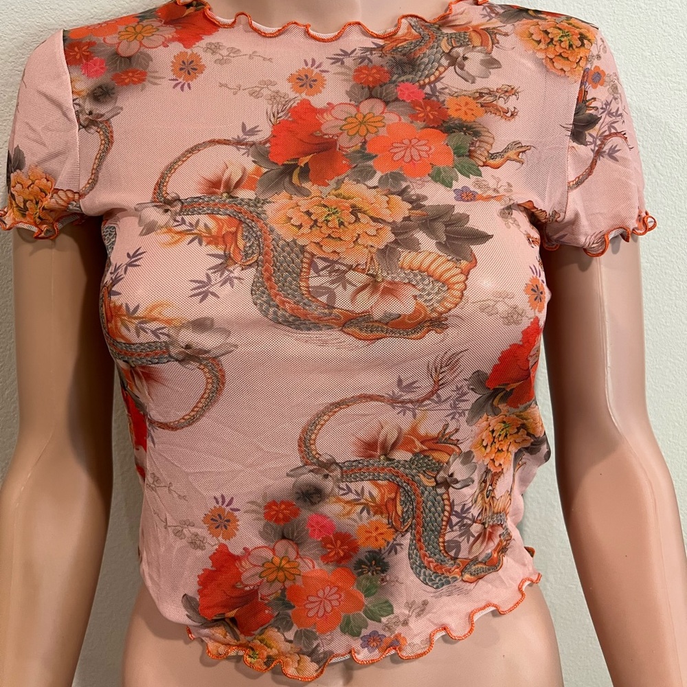 Crop top Asian influenced
